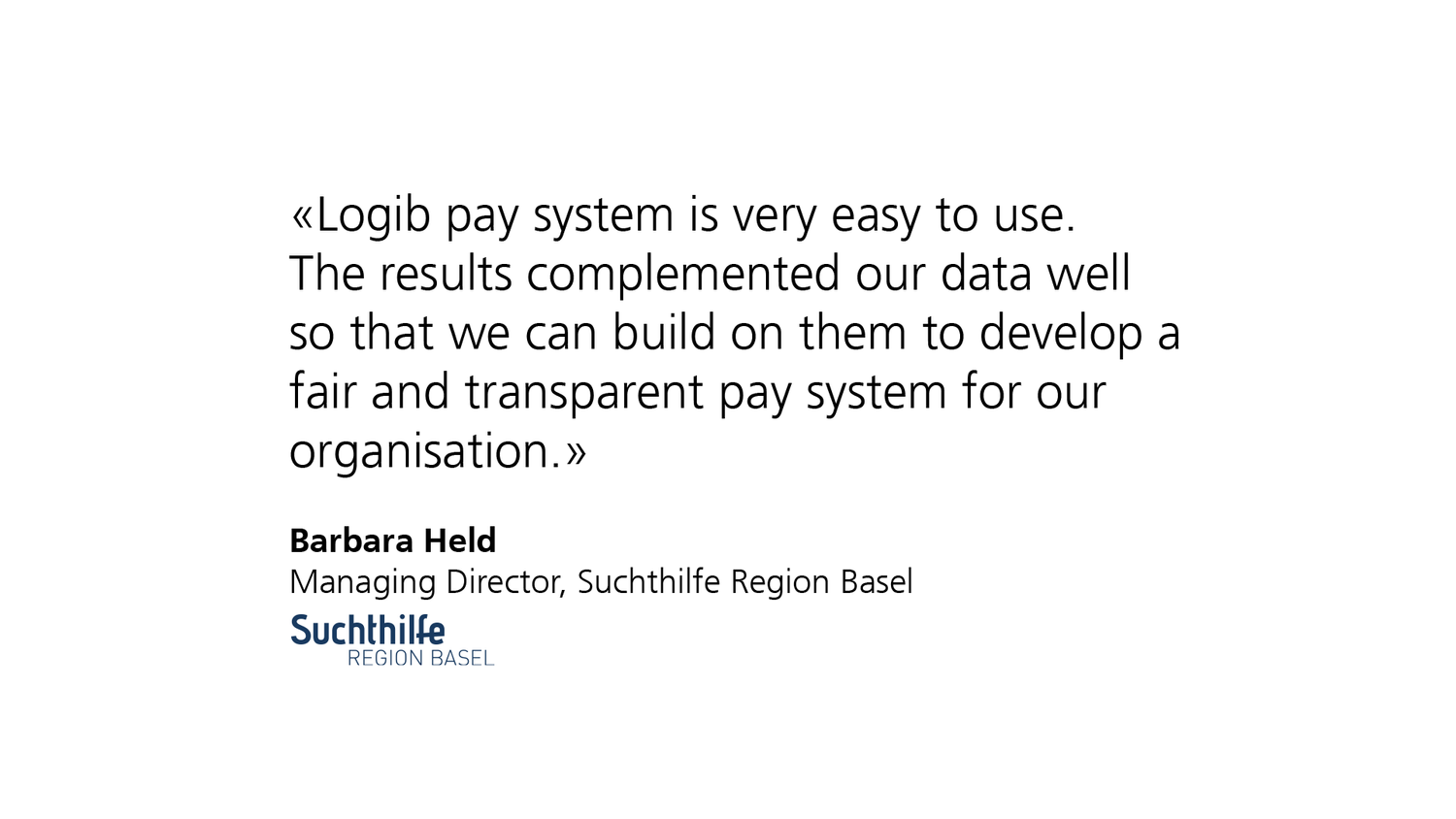 Positive experience report of a managing person about Logib pay system.